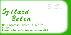 szilard belea business card